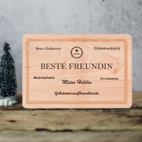Holzbrett "Beste Freundin", 30x20 cm, inkl. Holzgravur