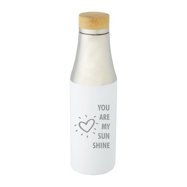 Isolierflasche "You are my Sunshine", weiß, 540 ml, inkl. Gravur