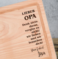 Opa-Holz-Schneidbrett mit Spruch- und persönlicher...