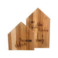 Familien-Holzhaus-Set graviert mit deinen Wunsch-Namen