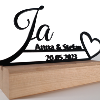 Acrylglas-Lasercut mit eigenen Namen+Datum